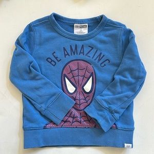 Gap 3T toddler Amazing Spider-Man Blue sweatshirt - VGUC